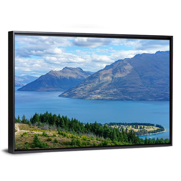 Queenstown Hill Walkway Canvas Wall Art-3 Horizontal-Gallery Wrap-25" x 16"-Tiaracle