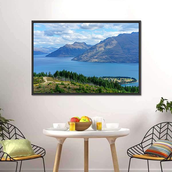 Queenstown Hill Walkway Canvas Wall Art-3 Horizontal-Gallery Wrap-25" x 16"-Tiaracle