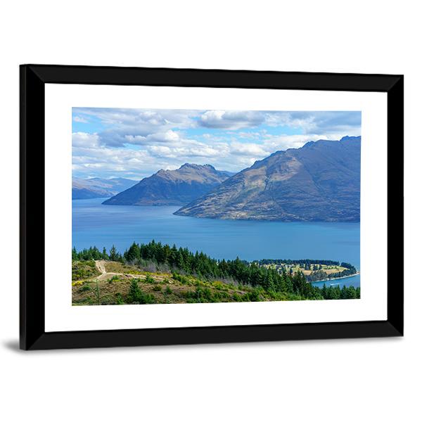 Queenstown Hill Walkway Canvas Wall Art-3 Horizontal-Gallery Wrap-25" x 16"-Tiaracle