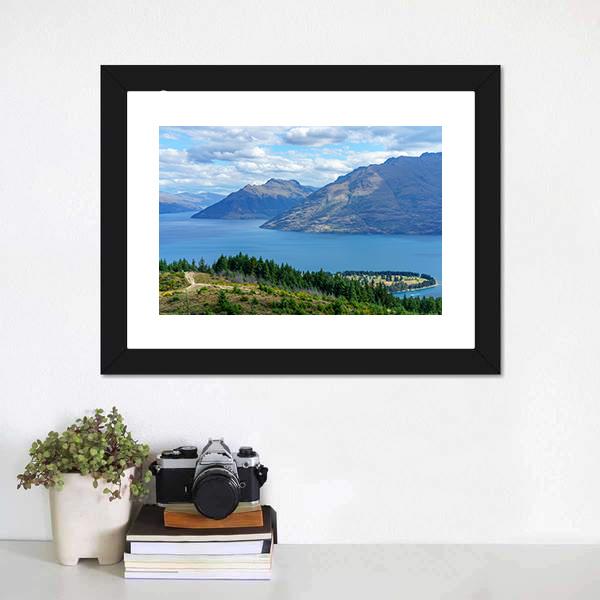 Queenstown Hill Walkway Canvas Wall Art-1 Piece-Framed Print-20" x 16"-Tiaracle