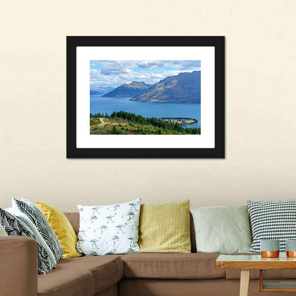 Queenstown Hill Walkway Canvas Wall Art-3 Horizontal-Gallery Wrap-25" x 16"-Tiaracle