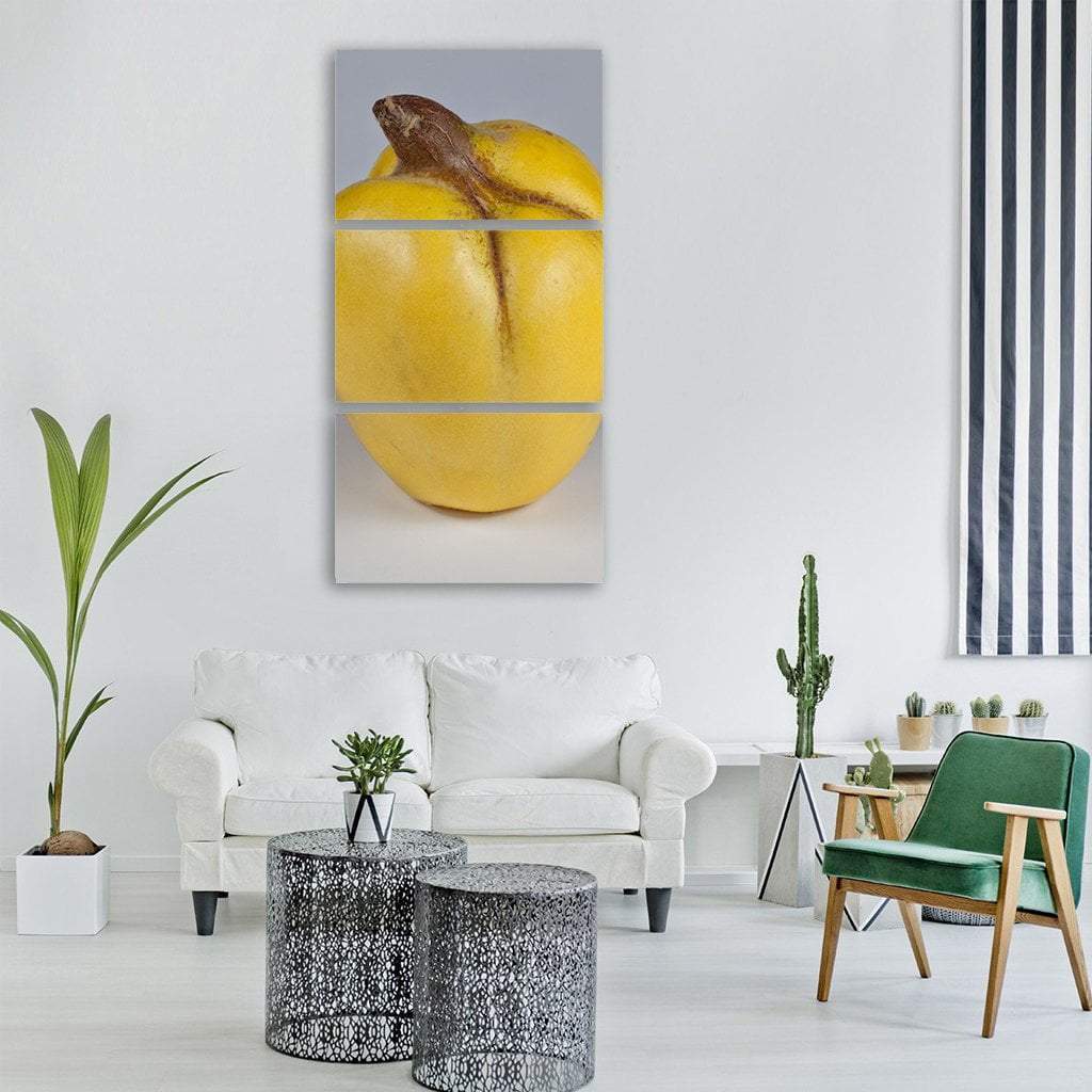 Quince Yellow Fruits Vertical Canvas Wall Art-3 Vertical-Gallery Wrap-12" x 25"-Tiaracle