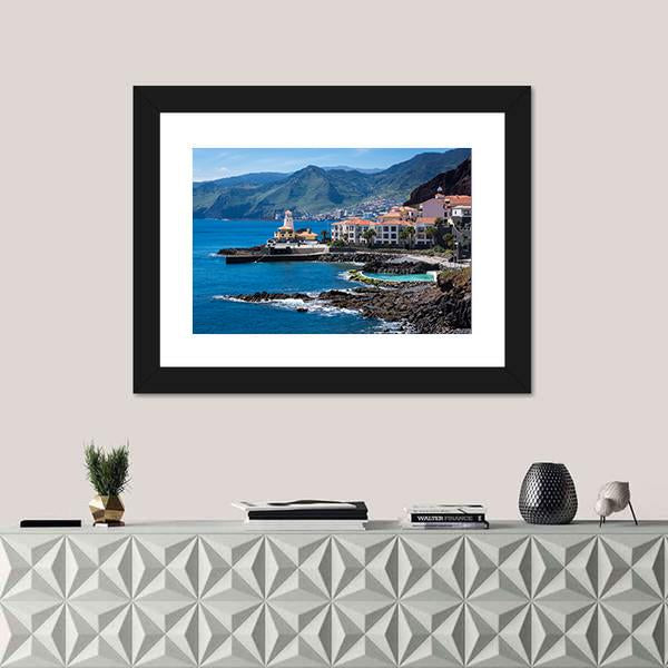 Quinta Do Lorde Village On Madeira Island Canvas Wall Art-1 Piece-Framed Print-20" x 16"-Tiaracle
