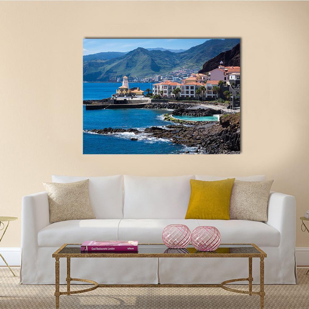 Quinta Do Lorde Village On Madeira Island Canvas Wall Art-5 Star-Gallery Wrap-62" x 32"-Tiaracle