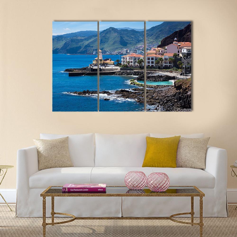 Quinta Do Lorde Village On Madeira Island Canvas Wall Art-3 Horizontal-Gallery Wrap-37" x 24"-Tiaracle
