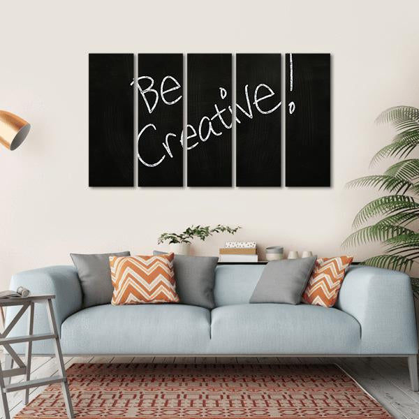Quote "Be Creative" Canvas Wall Art-5 Horizontal-Gallery Wrap-22" x 12"-Tiaracle