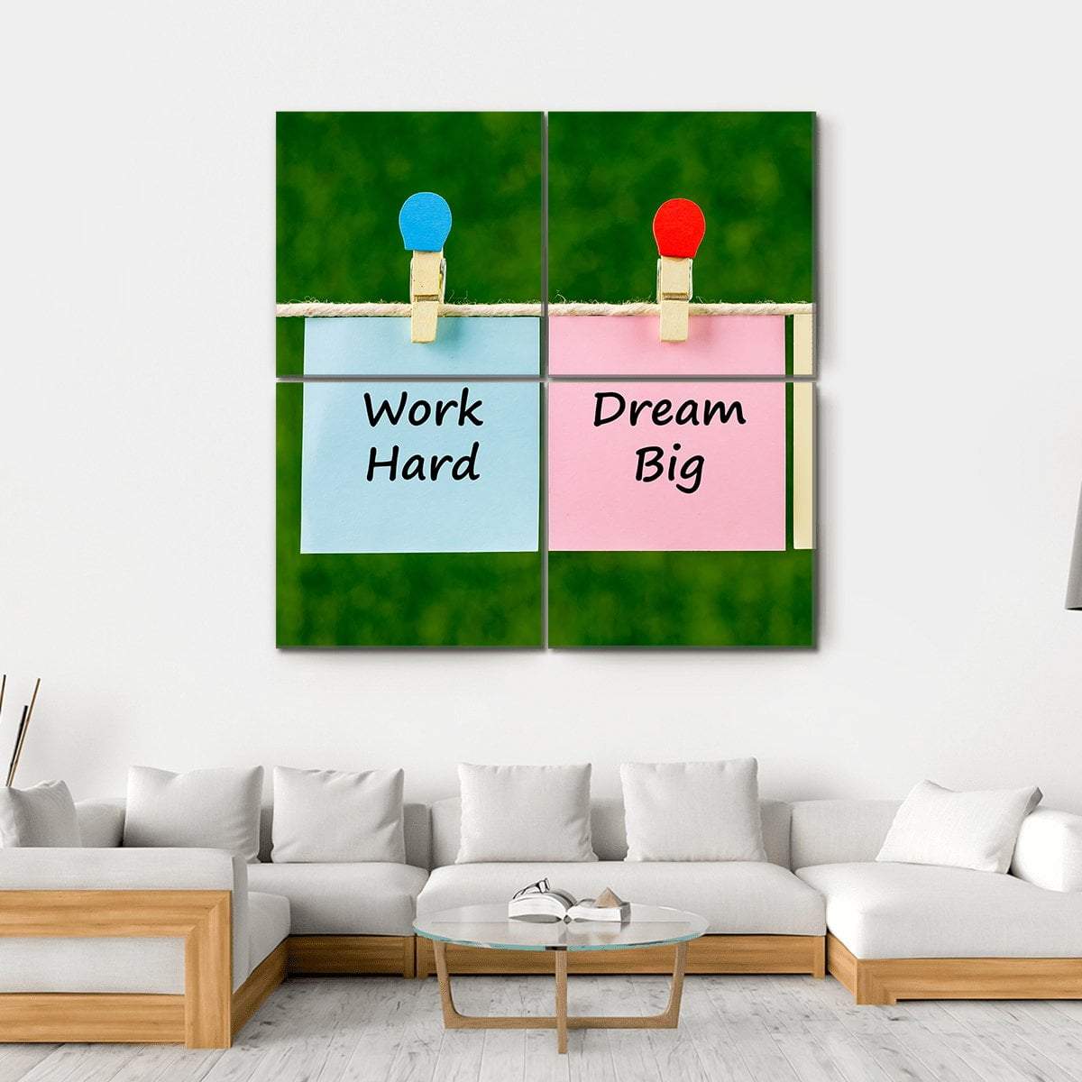 Motivational Quote Canvas Wall Art-4 Square-Gallery Wrap-17" x 17"-Tiaracle