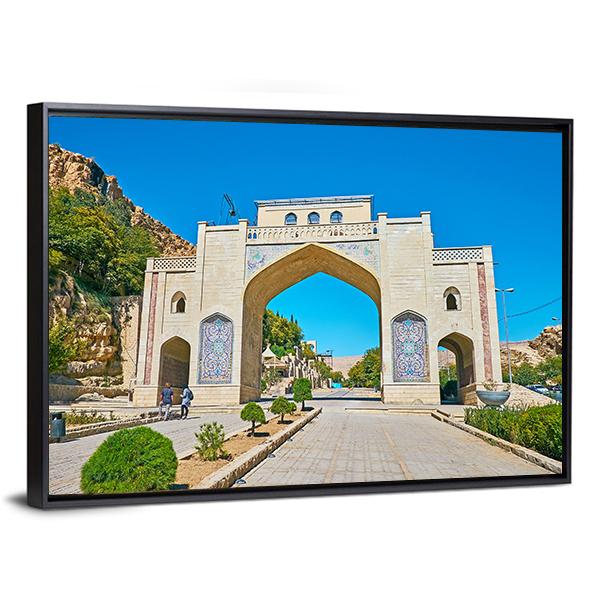 Quran Gate Iran Canvas Wall Art-3 Horizontal-Gallery Wrap-25" x 16"-Tiaracle