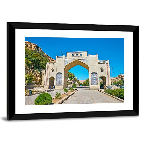 Quran Gate Iran Canvas Wall Art-3 Horizontal-Gallery Wrap-25" x 16"-Tiaracle