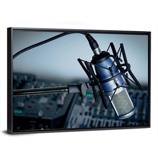 Radio Recording Studio Canvas Wall Art-3 Horizontal-Gallery Wrap-25" x 16"-Tiaracle