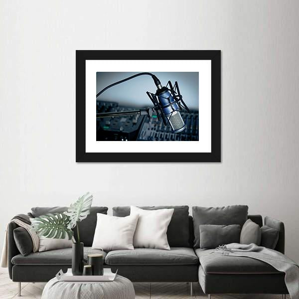 Radio Recording Studio Canvas Wall Art-3 Horizontal-Gallery Wrap-25" x 16"-Tiaracle