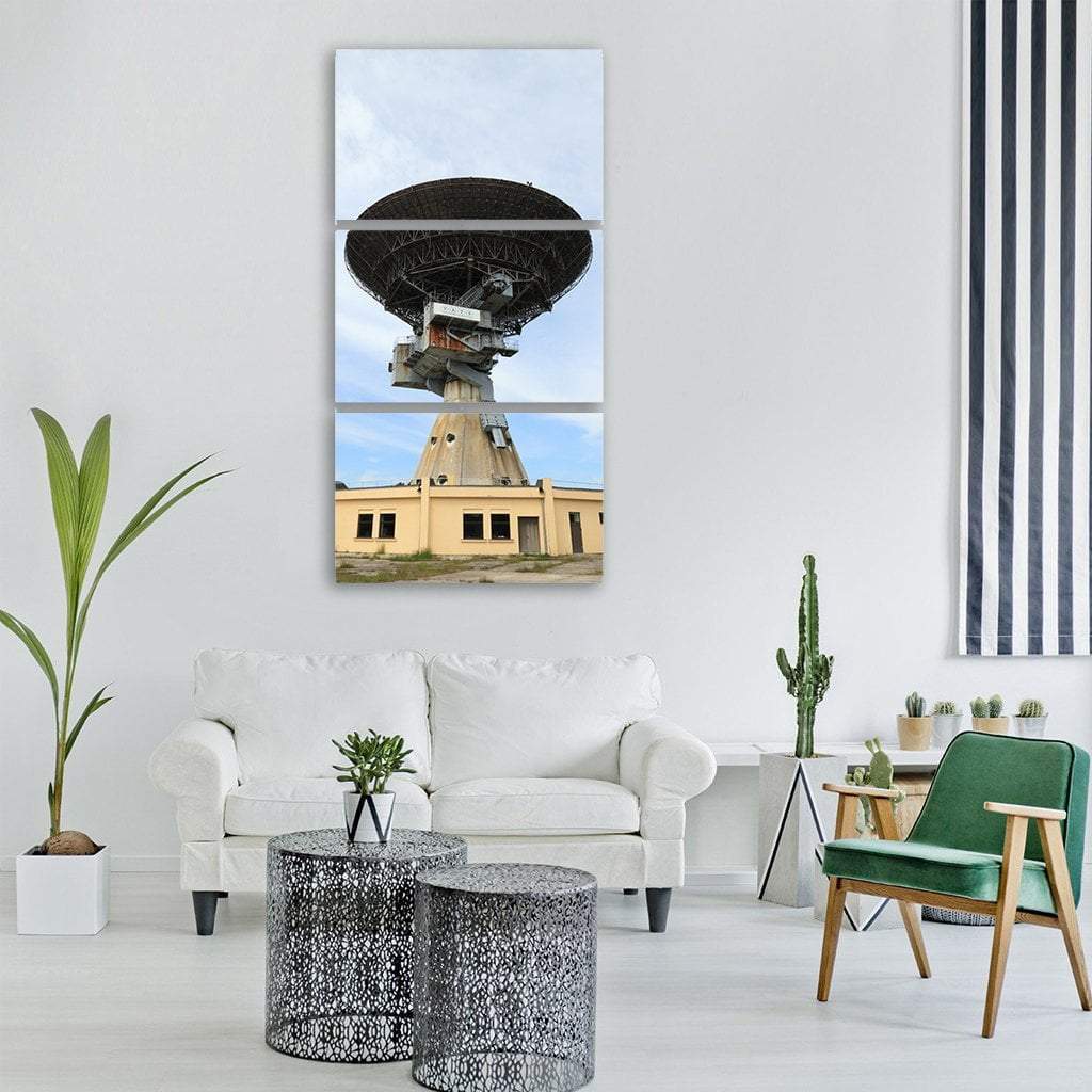 Radio Telescope Dish In Latvia Vertical Canvas Wall Art-3 Vertical-Gallery Wrap-12" x 25"-Tiaracle