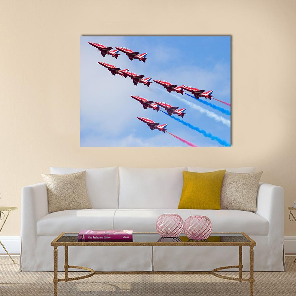 RAF Air Show Canvas Wall Art-4 Horizontal-Gallery Wrap-34" x 24"-Tiaracle