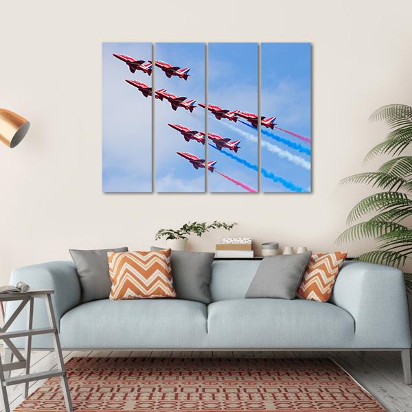 RAF Air Show Canvas Wall Art-4 Horizontal-Gallery Wrap-34" x 24"-Tiaracle