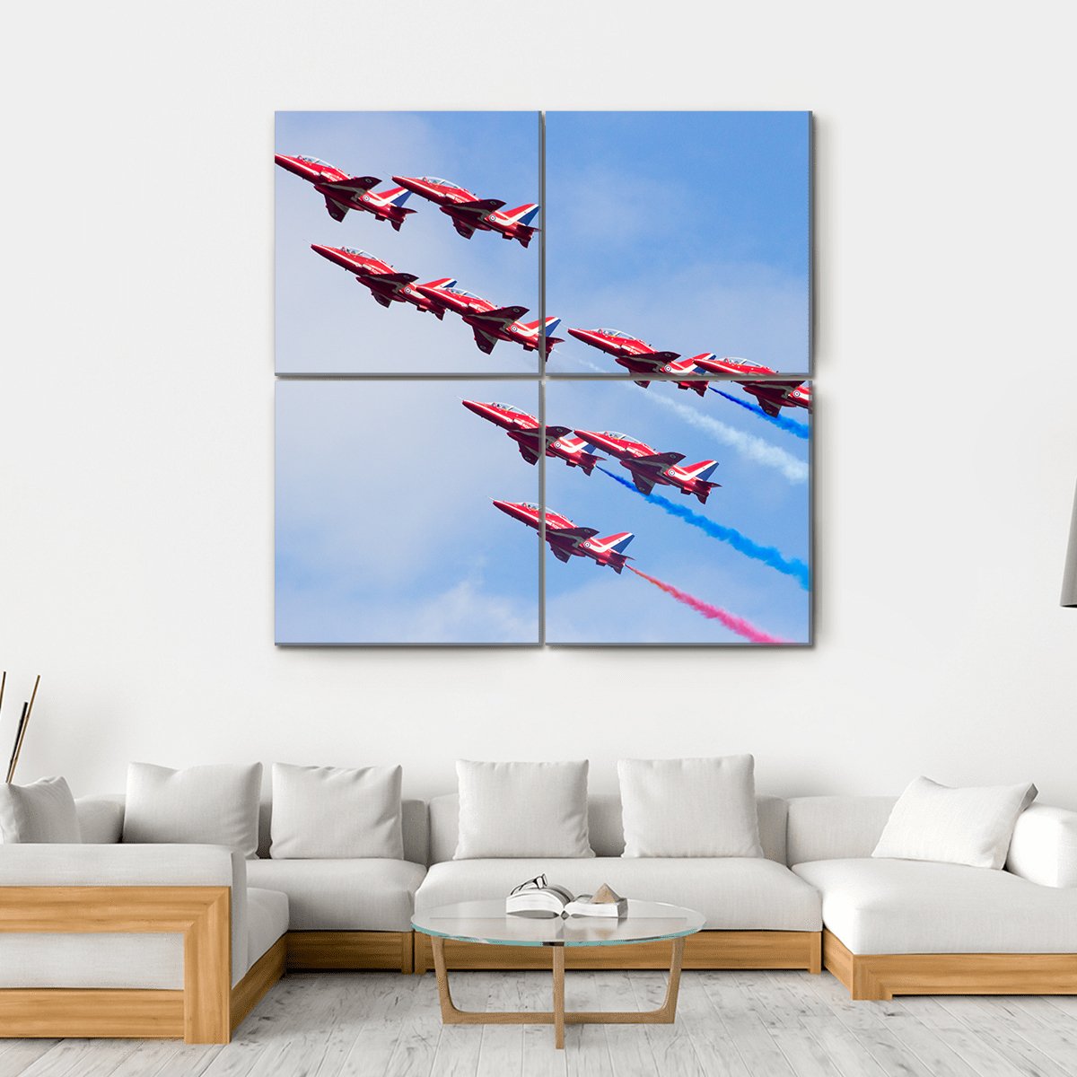 RAF Air Show Canvas Wall Art-4 Square-Gallery Wrap-17" x 17"-Tiaracle