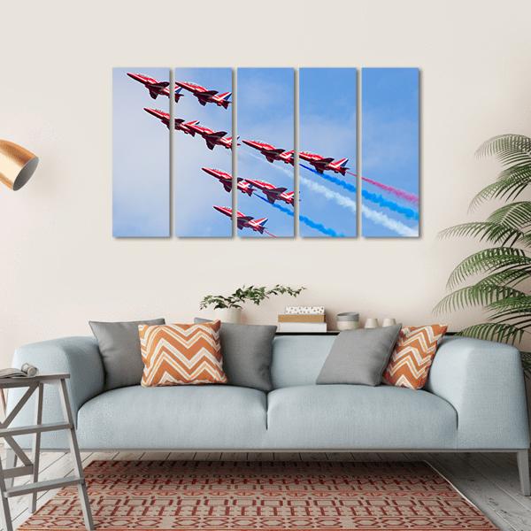 RAF Air Show Canvas Wall Art-5 Horizontal-Gallery Wrap-22" x 12"-Tiaracle