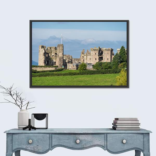 Raglan Castle Canvas Wall Art-1 Piece-Floating Frame-24" x 16"-Tiaracle