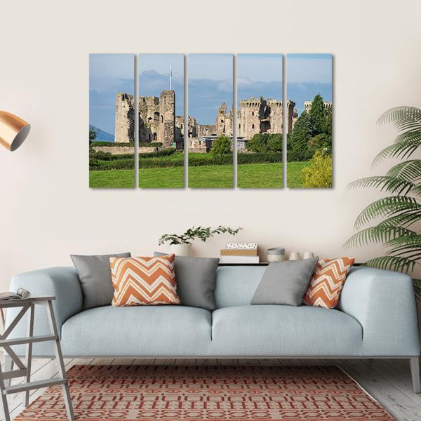 Raglan Castle Canvas Wall Art-5 Horizontal-Gallery Wrap-22" x 12"-Tiaracle