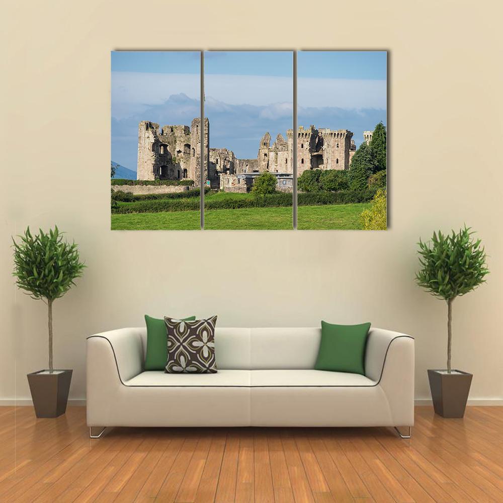 Raglan Castle Canvas Wall Art-3 Horizontal-Gallery Wrap-37" x 24"-Tiaracle