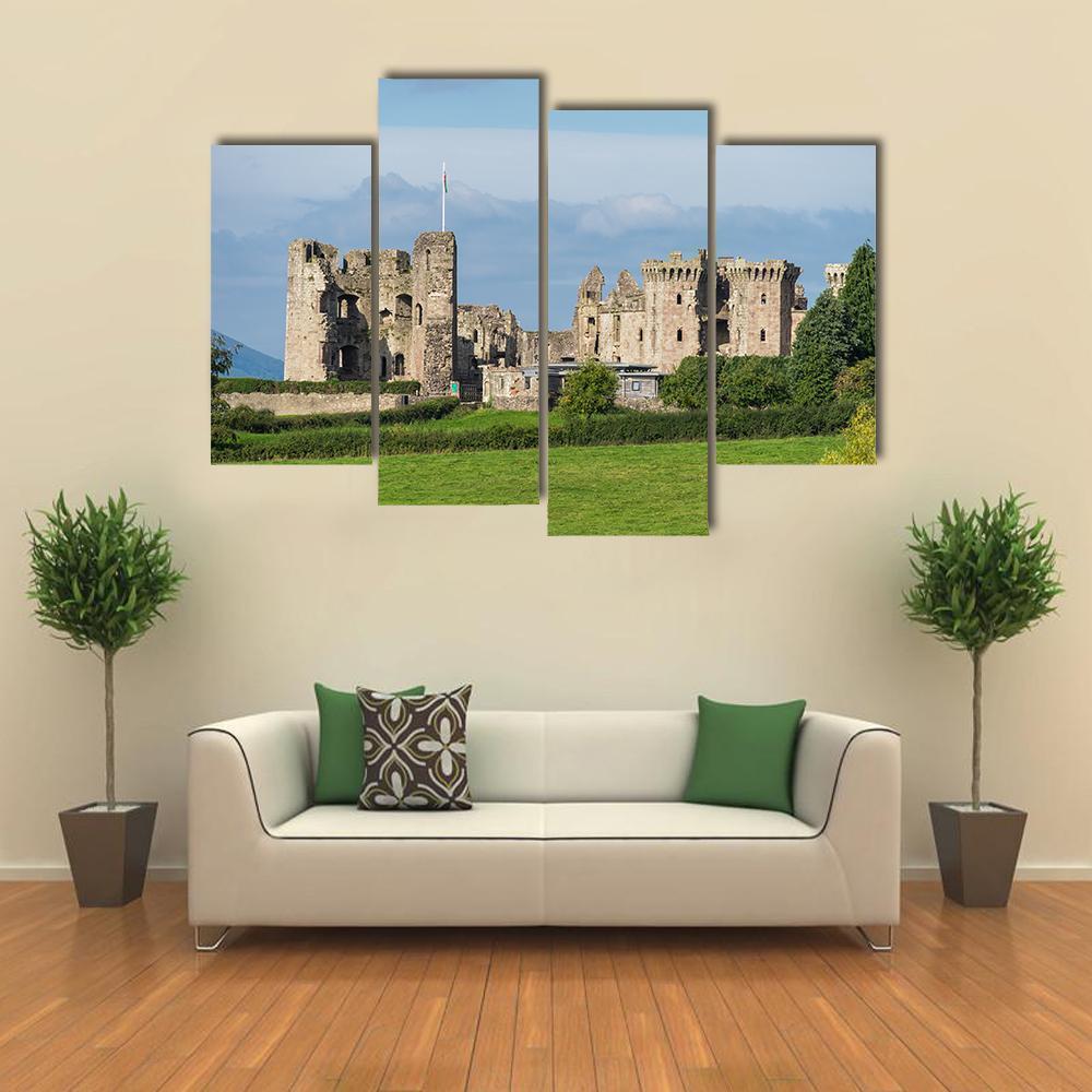 Raglan Castle Canvas Wall Art-4 Pop-Gallery Wrap-50" x 32"-Tiaracle