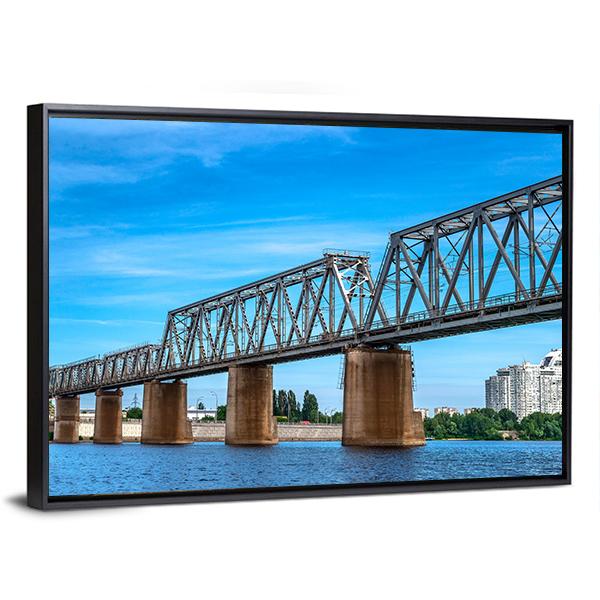 Railway Bridge Over The River Canvas Wall Art-3 Horizontal-Gallery Wrap-25" x 16"-Tiaracle