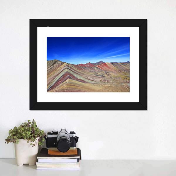 Rainbow Mountain In Peru Canvas Wall Art-3 Horizontal-Gallery Wrap-25" x 16"-Tiaracle