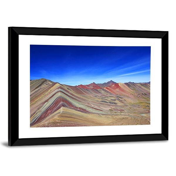 Rainbow Mountain In Peru Panoramic Canvas Wall Art-1 Piece-36" x 12"-Tiaracle