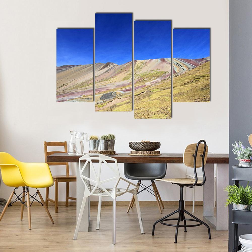 Rainbow Mountain Near Cusco Peru Canvas Wall Art-4 Pop-Gallery Wrap-50" x 32"-Tiaracle