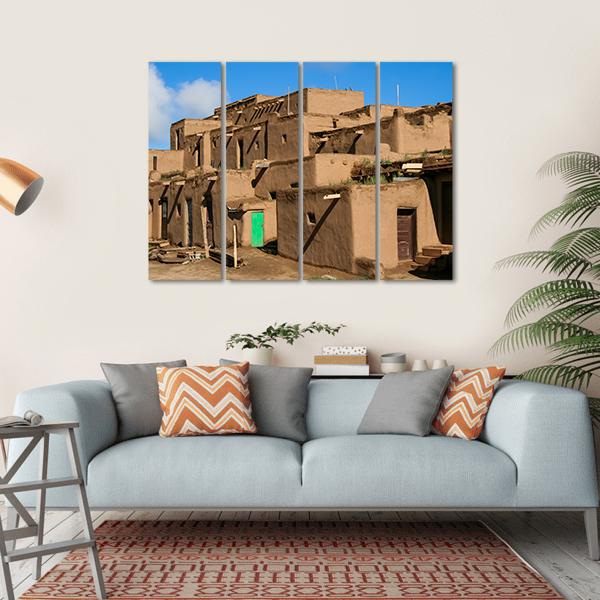 Ranchos De Taos In New Mexico Canvas Wall Art-4 Horizontal-Gallery Wrap-34" x 24"-Tiaracle