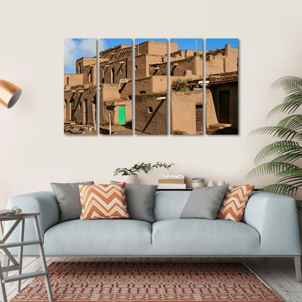 Ranchos De Taos In New Mexico Canvas Wall Art-5 Horizontal-Gallery Wrap-22" x 12"-Tiaracle