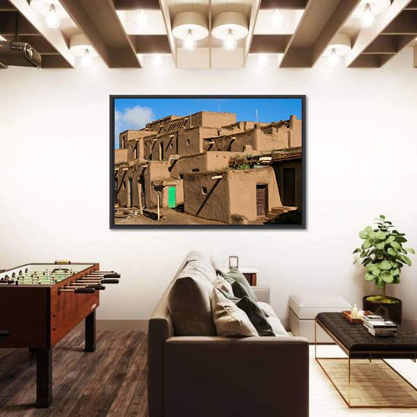 Ranchos De Taos In New Mexico Canvas Wall Art-3 Horizontal-Gallery Wrap-25" x 16"-Tiaracle
