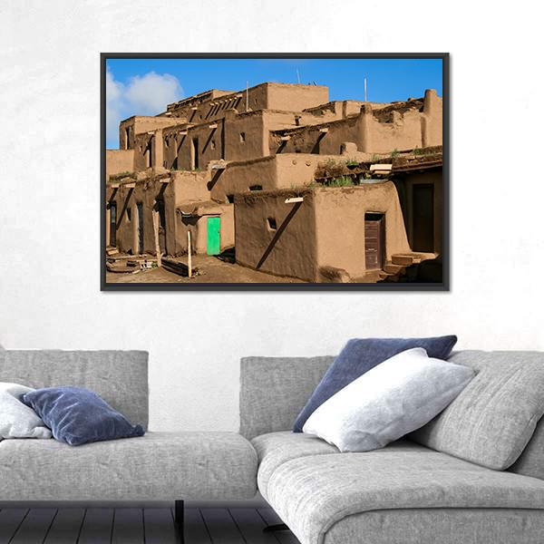 Ranchos De Taos In New Mexico Canvas Wall Art-3 Horizontal-Gallery Wrap-25" x 16"-Tiaracle