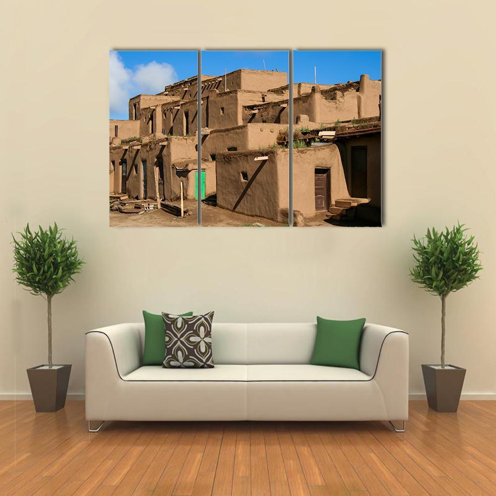 Ranchos De Taos In New Mexico Canvas Wall Art-3 Horizontal-Gallery Wrap-37" x 24"-Tiaracle