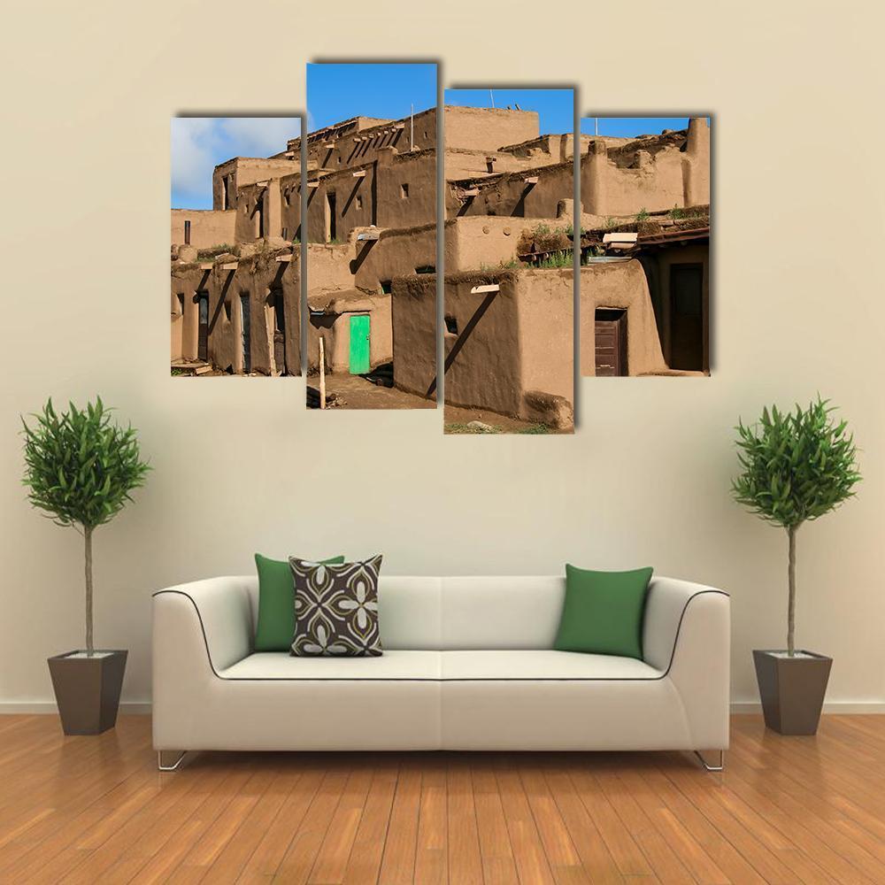 Ranchos De Taos In New Mexico Canvas Wall Art-4 Pop-Gallery Wrap-50" x 32"-Tiaracle