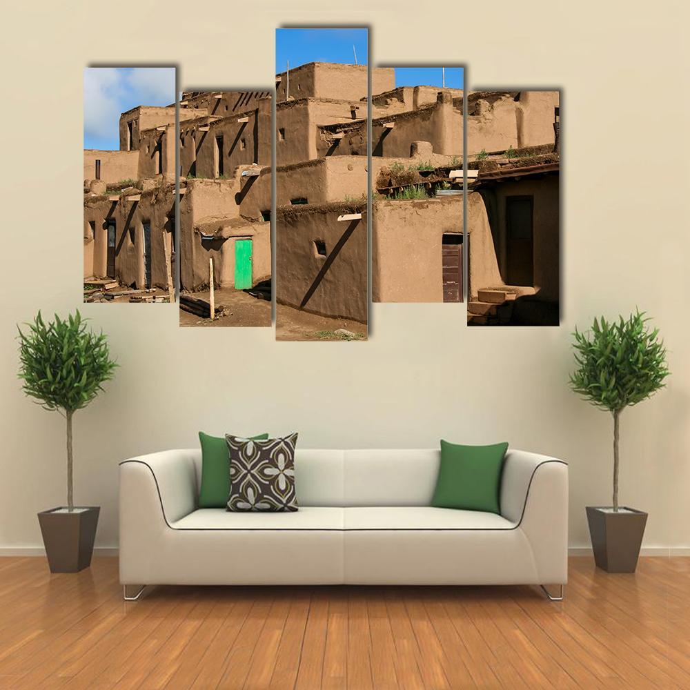 Ranchos De Taos In New Mexico Canvas Wall Art-5 Pop-Gallery Wrap-47" x 32"-Tiaracle