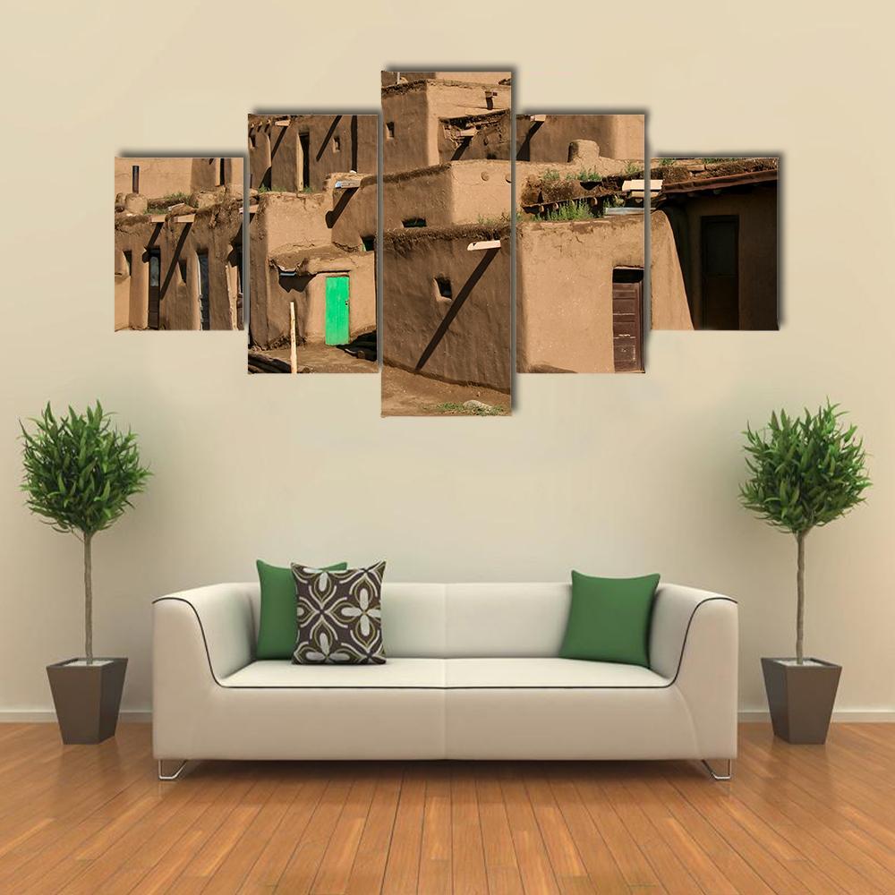 Ranchos De Taos In New Mexico Canvas Wall Art-5 Pop-Gallery Wrap-47" x 32"-Tiaracle