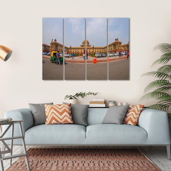 Rashtrapati Bhavan In India Canvas Wall Art-4 Horizontal-Gallery Wrap-34" x 24"-Tiaracle