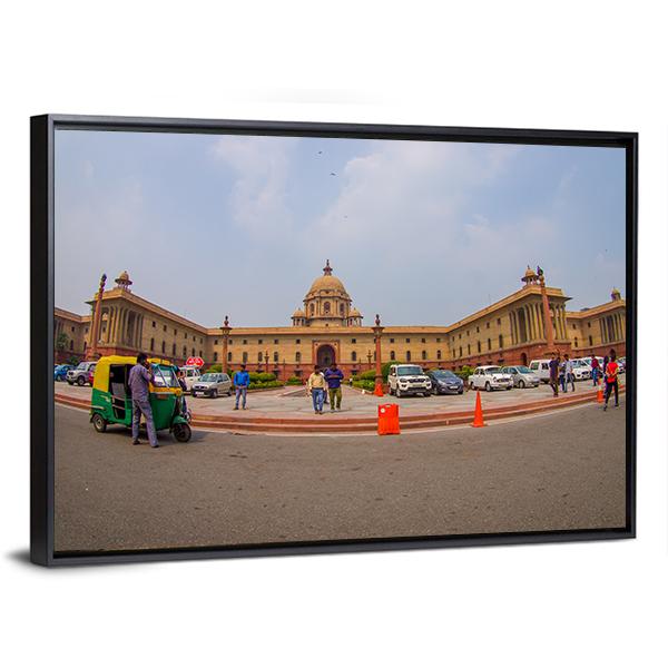 Rashtrapati Bhavan In India Canvas Wall Art-3 Horizontal-Gallery Wrap-25" x 16"-Tiaracle