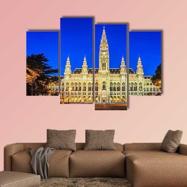 Rathaus Mayor Office In Vienna Canvas Wall Art-3 Horizontal-Gallery Wrap-25" x 16"-Tiaracle