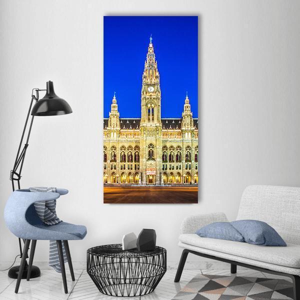 Rathaus Mayor Office In Vienna Vertical Canvas Wall Art-1 Vertical-Gallery Wrap-12" x 24"-Tiaracle