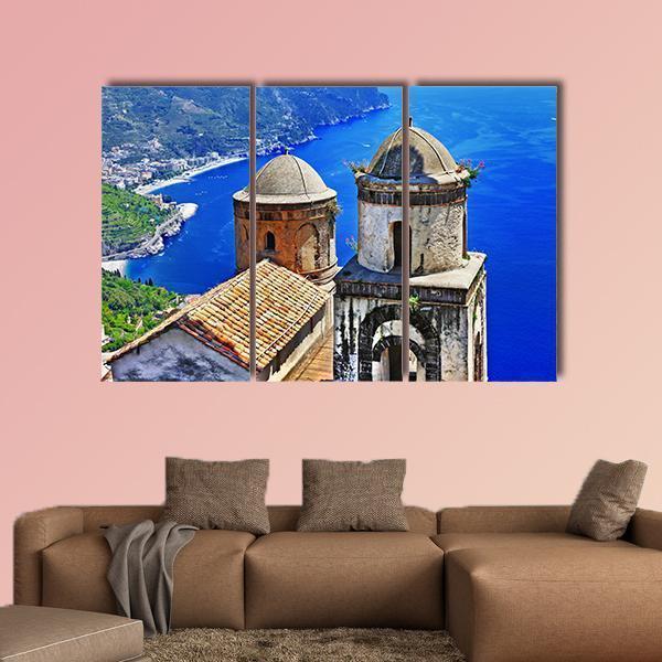 Ravello Village On Amalfi Coast In Italy Canvas Wall Art-3 Horizontal-Gallery Wrap-37" x 24"-Tiaracle