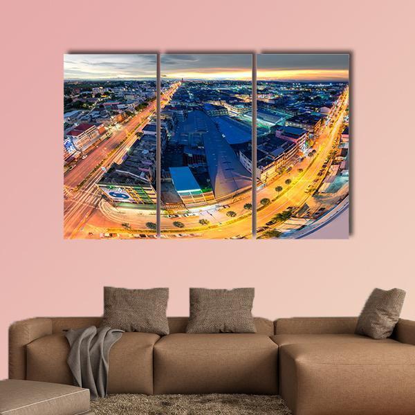 Rayong City In The Eastern Part Of Thailand Canvas Wall Art-3 Horizontal-Gallery Wrap-37" x 24"-Tiaracle