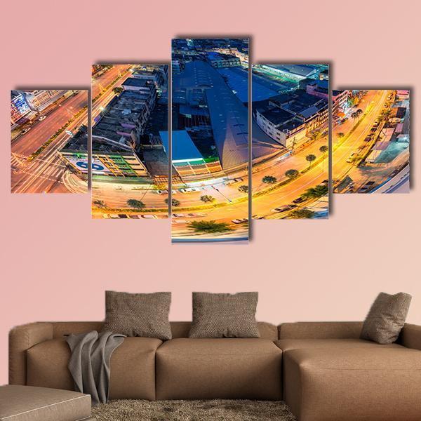 Rayong City In The Eastern Part Of Thailand Canvas Wall Art-4 Pop-Gallery Wrap-50" x 32"-Tiaracle