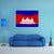 Realistic Flag Of Cambodia Canvas Wall Art-5 Horizontal-Gallery Wrap-22" x 12"-Tiaracle