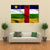 Realistic Flag Of Central African Republic Canvas Wall Art-3 Horizontal-Gallery Wrap-37" x 24"-Tiaracle