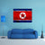 Realistic Flag Of North Korea Canvas Wall Art-1 Piece-Gallery Wrap-48" x 32"-Tiaracle
