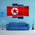 Realistic Flag Of North Korea Canvas Wall Art-1 Piece-Gallery Wrap-48" x 32"-Tiaracle