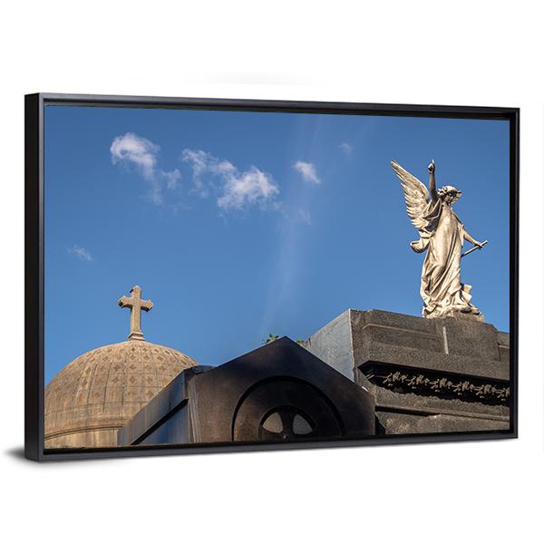Recoleta Cemetery Canvas Wall Art-3 Horizontal-Gallery Wrap-25" x 16"-Tiaracle
