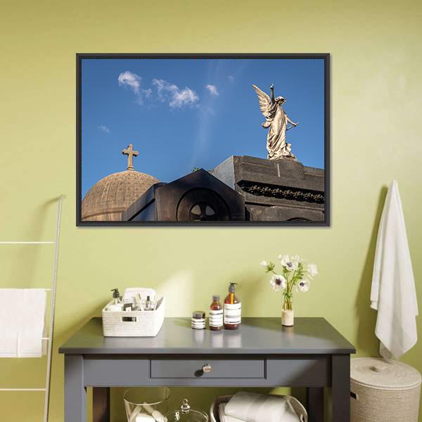 Recoleta Cemetery Canvas Wall Art-3 Horizontal-Gallery Wrap-25" x 16"-Tiaracle
