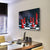 Red And Black Chess Pieces And Board Canvas Wall Art-3 Horizontal-Gallery Wrap-25" x 16"-Tiaracle